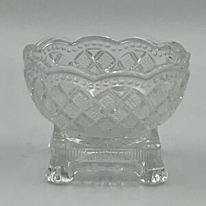 Vintage Avon Fostoria Clear Glass Master Salt Cellar